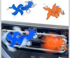 トム&ジェリー&スパイク3点セット 車内飾り物 吹き出し口の装飾品 回転可能