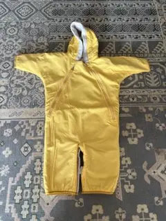 モンベル　フード付きアウター　ロンパース　イエロー