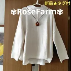 新品★タグ付【RoseFarm】タートルネック　プルオーバ−　アイボリー 長袖