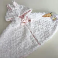 ウサギ耳付きフリースポンチョ