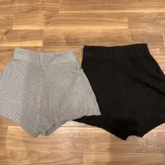 リブ ショートパンツ