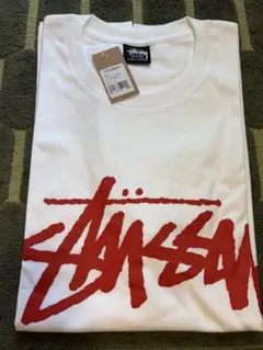 Stussy ロゴプリント Tシャツ ホワイト/レッドのサムネイル