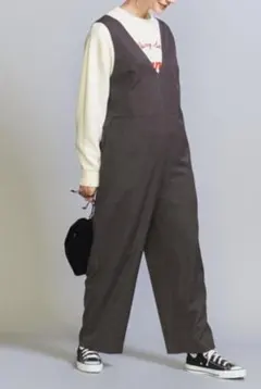 ビューティーアンドユース　ウールライク サロペット -ウォッシャブル