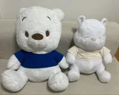 ディズニー くまのプーさん（ホワイト）ぬいぐるみ 2点 セット