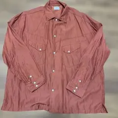 美品❗️ジャーナルスタンダード　J.S. HOMESTEAD 赤 長袖シャツ　赤茶