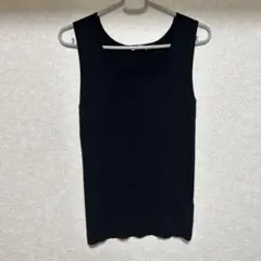 GU リブニットタンクトップ　Mサイズ　ブラック