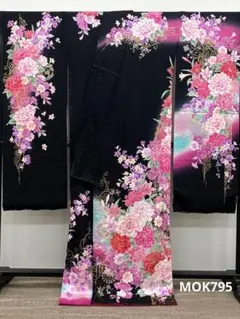 振袖 IKKO 仮絵羽 正絹 金駒 金銀彩 未仕立て品 八掛付き MOK732
