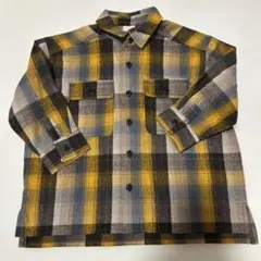 【美品】petit main チェック柄シャツ 100cm