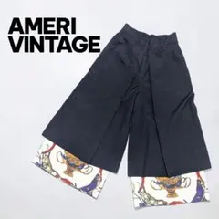 【SALE】AMERI VINTAGE ワイドパンツ スカーフ柄 切替 総柄のサムネイル