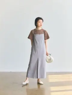 KELEN/ ケレン」スクエアデザインワイドサロペット