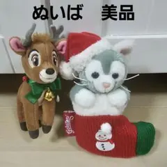 ディズニー　ジェラトーニ　ぬいぐるみバッジ　クリスマス　ぬいば　トナカイ　鹿
