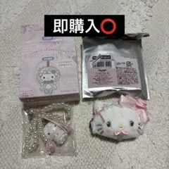 チャーミーキティ サンリオ ホワイトフリル シークレットストラップ ヘアクリップ