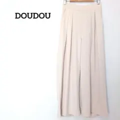 【ドゥドゥ】PS　ワイドパンツ　タックパンツ　低身長　細身　ウエストゴム