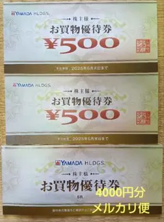 ヤマダ電機 お買物優待券 4000円分