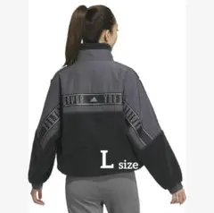 新品 adidas ボア ジャケットL レディース アディダス