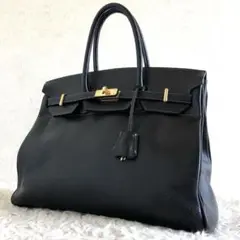 【美品】ユキトリイ　ハンドバッグ　黒　本革　ゴールド金具　ターンロック　鍵　自立
