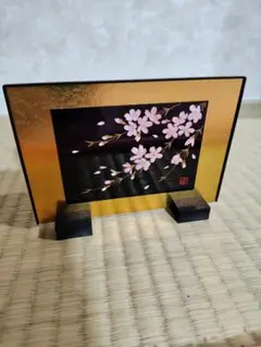 桜柄 衝立 飾り台 ミニチュア インテリア雑貨