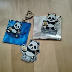 コジマ　呪術廻戦　パンダ ステッカー　キーホルダー　アクリルブロック 3個セット