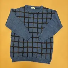 hyphen world gallery チェック柄ニットセーター