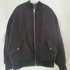 アーバンリサーチサニーレーベル 中綿リバーシブルMA1 ブラック×カーキ