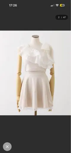 ホワイトフリルセパレート水着