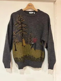 NICO ゴルフ柄 クルーネック ニット セーター - メルカリ