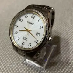 SEIKO ソーラー チタン V157-0BC0 稼働品 デイトW6232