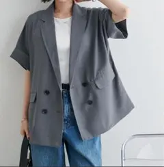 新品未使用DISCOAT テックリネン半袖シャツジャケット