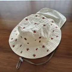 チェリー刺繍 UVプロテクションハット 3〜8歳