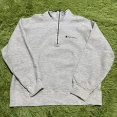 Champion ハーフジップトレーナー　グレー　90s USA製　古着　M