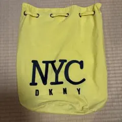 DKNY 巾着型 ナップサック イエロー