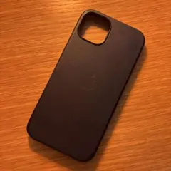 純正品 Apple iPhone 13 レザーケース ブラック ミッドナイト