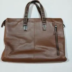 ブラウンレザー ビジネスバッグ