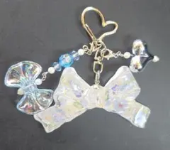 大きなリボン型レジンチャーム（チャーム付）♥