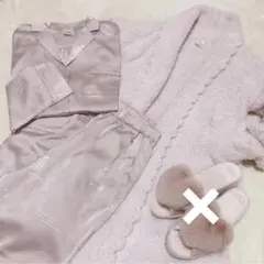 ジェラートピケ ピンクサテンパジャマ&ピンクバスローブ ジェラート素材のセット