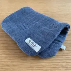 まゆまろ様専用＊12重ガーゼハーフハンカチ＊雲のガーゼポルカドットブルーグレー