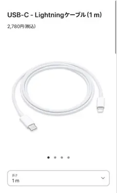 USB-C - Lightningケーブル（1 m）