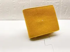 ★値下げ継続中★【新品・高級品】ガルーシャ2つ折り財布　キャビア　イエロー