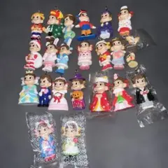 不二家 ペコちゃん ポコちゃん マスコット 大量セットのサムネイル