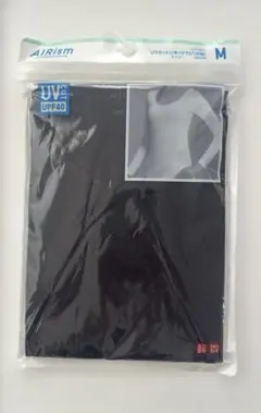 新品 ユニクロ エアリズム UネックT WOMEN M 8分袖 ネイビー M