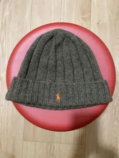 90s Polo Ralph Lauren ニット帽 オリーブグリーン