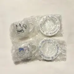 サンリオ　ミニチュア陶器　カップ＆ソーサー　キキララ　ポチャッコ　ガチャ