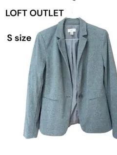 LOFT OUTLET ロフトグレー テーラードジャケット Sサイズ　レディース