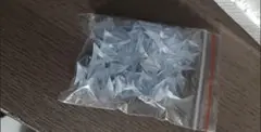 ライトブルー 三角形ネイルチップ