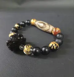 期間限定価格】dZi beadsジービーズ 上肯 高級藏伝 仏龍眼梵字天珠 