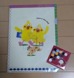 【非売品】ドコモダケ 携帯クリーナー&ポインコ兄弟 クリアファイル(おまけ付き)