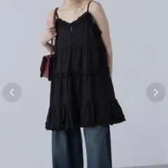 free's mart コットンティアードキャミミニワンピース