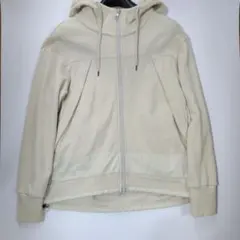 M's style 異素材切り替えフーディー プルオーバー　パーカー　S