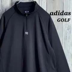 アディダス　adidas GOLF ハーフジップ　長袖　シャツ　センターロゴ