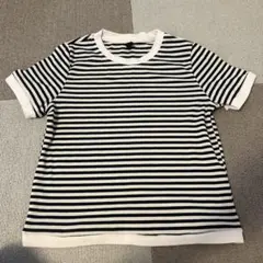 Dazy 白黒ストライプ 半袖Tシャツ Lサイズ